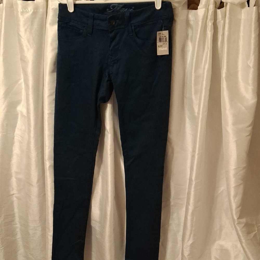 Mavi Women's Dark Blue Green Skinny Jeans 24/32